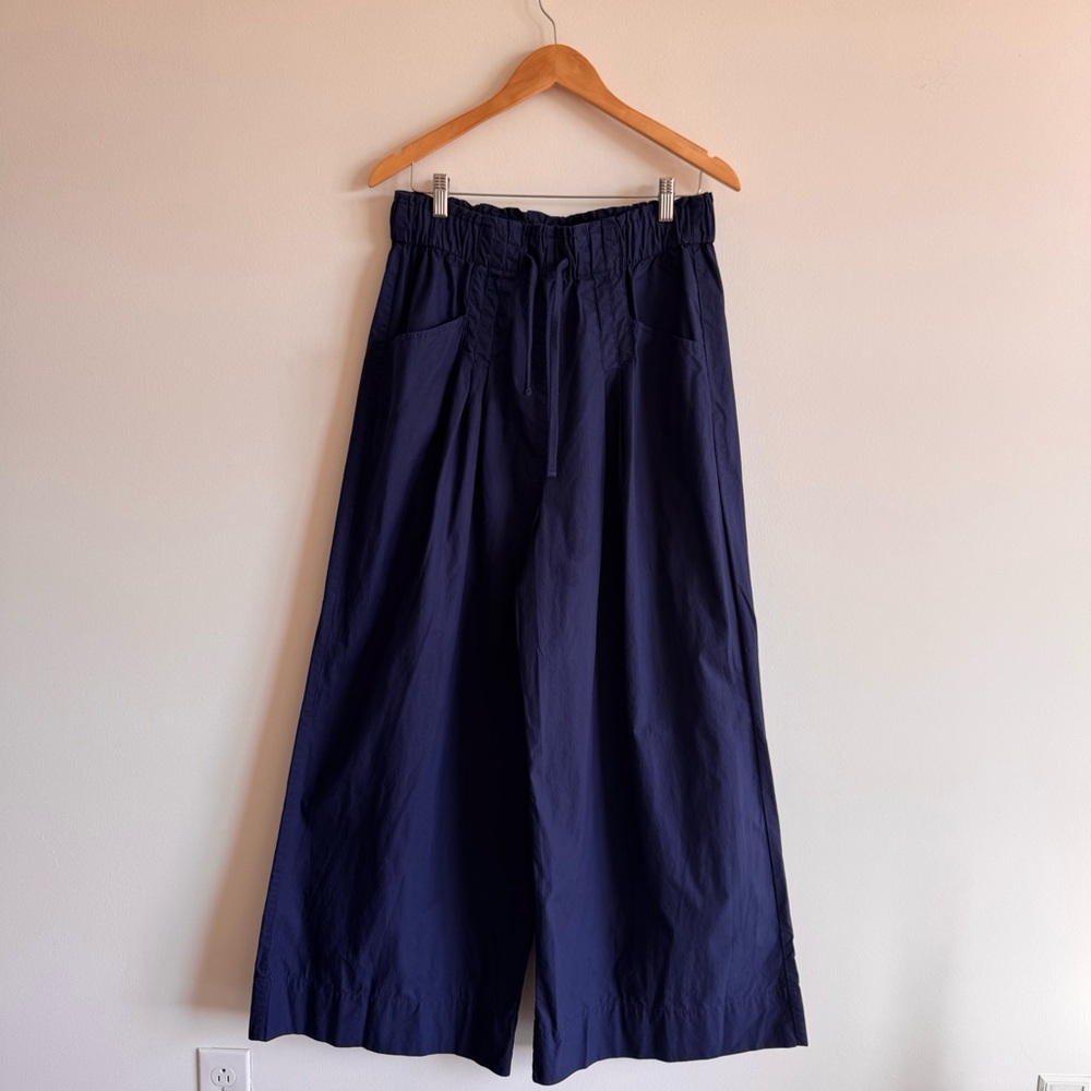 Anthropologie Maeve | Royal Blue Skirty Utility Wide-Leg Trouser Pants ~ Medium - Picture 6 of 13
